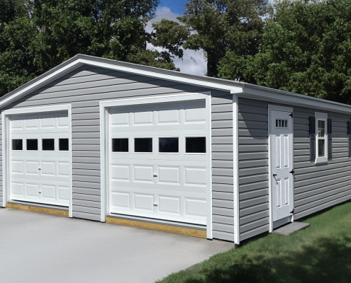 2-bay garage shed