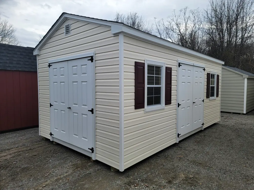 Vinyl Shed 12 x 20 x 8 Cottage, Price $9001.00