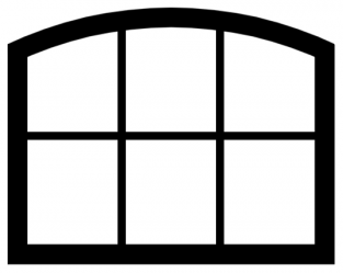 Shed Window 1/2" Arch Cut Out