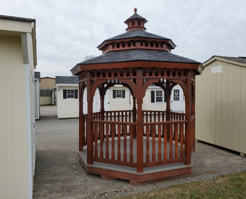 small gazebo stained