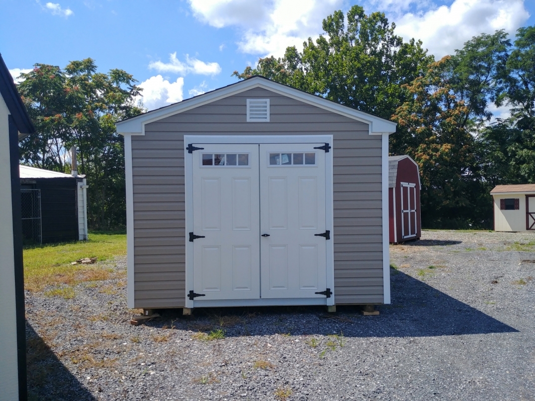 10x18 vinyl cottage workshop storage shed with workbench