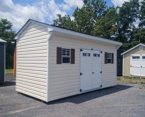 8x16 8ft sidewall Carriage House Shed Display#1307-W