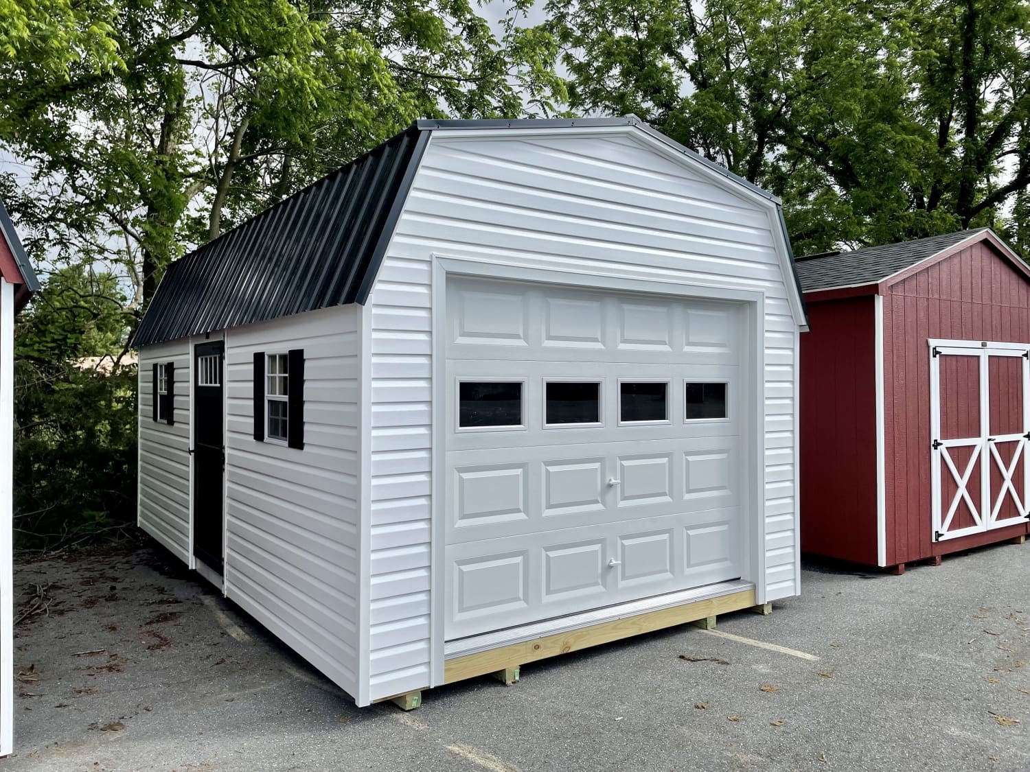 12x20x7 Vinyl Barn Garage H3601 (SOLD) Valley Structures