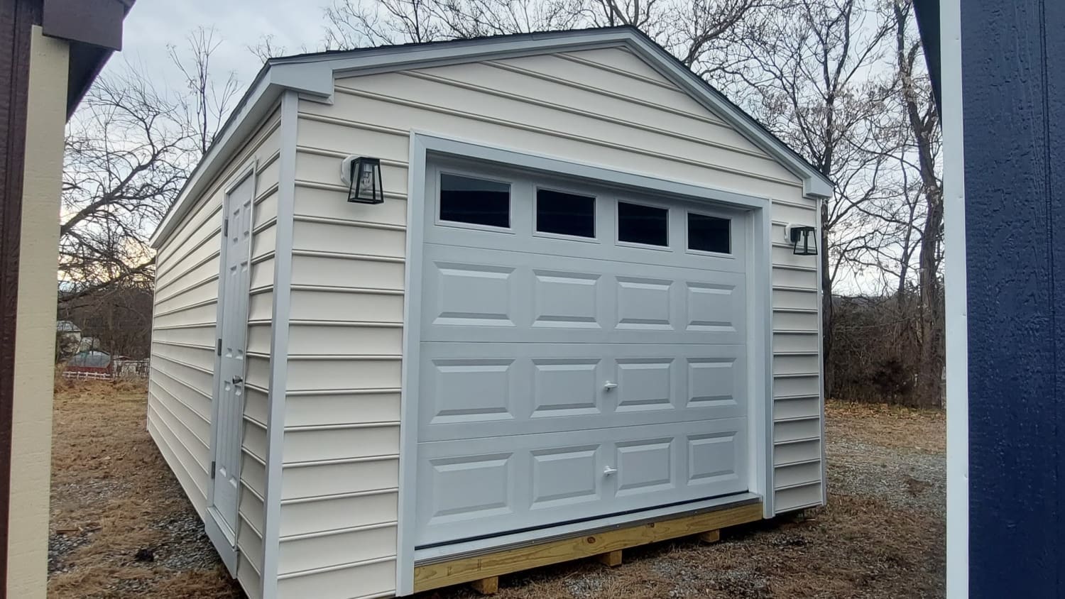 14x24 Beaded Vinyl Siding Garage Ready For Delivery