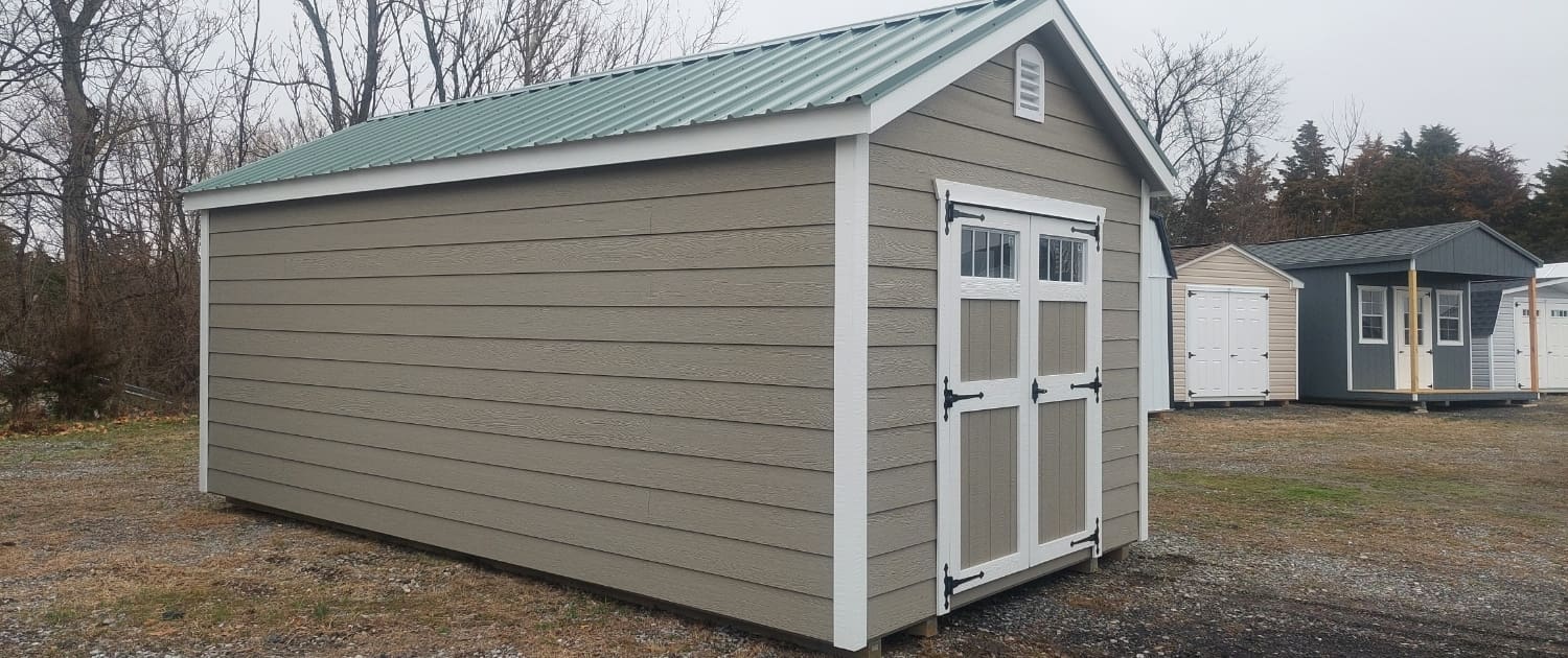 10x20 Garden House Lap Siding Stock#4377-W 2