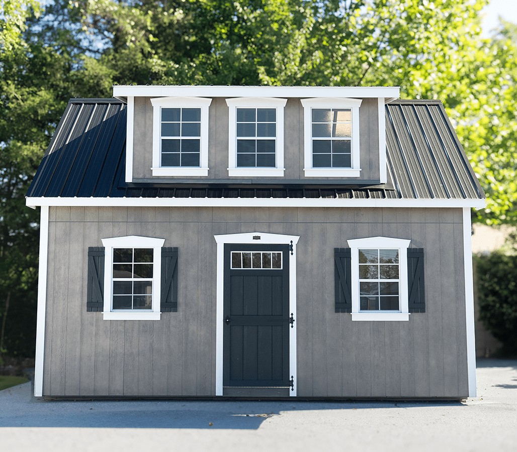 12x20 Lofted Williamsburg Dormer storage shed