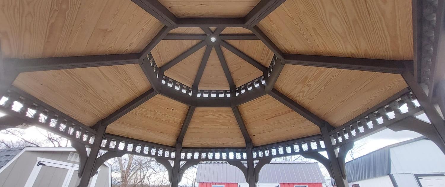 12x12 Gazebo Stock#4239-W (3) Gazebo interior roof
