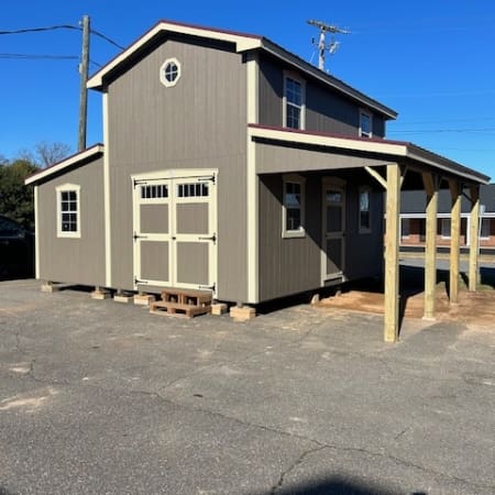 12 x 20 2 Story Full Attic with 8 x 20 Shed