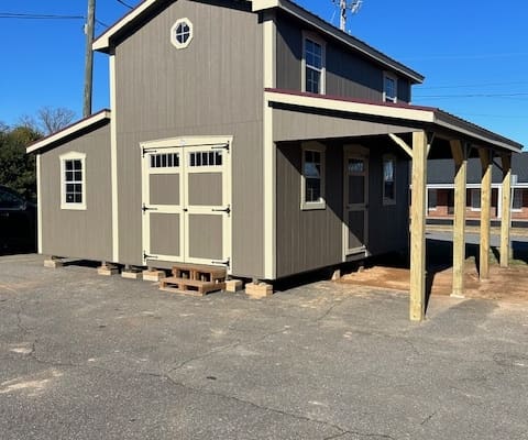 12 x 20 2 Story Full Attic with 8 x 20 Shed