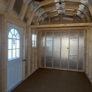 8x14 Vinyl Barn with 7ft sidewalls and Loft Inside Ready for Delivery