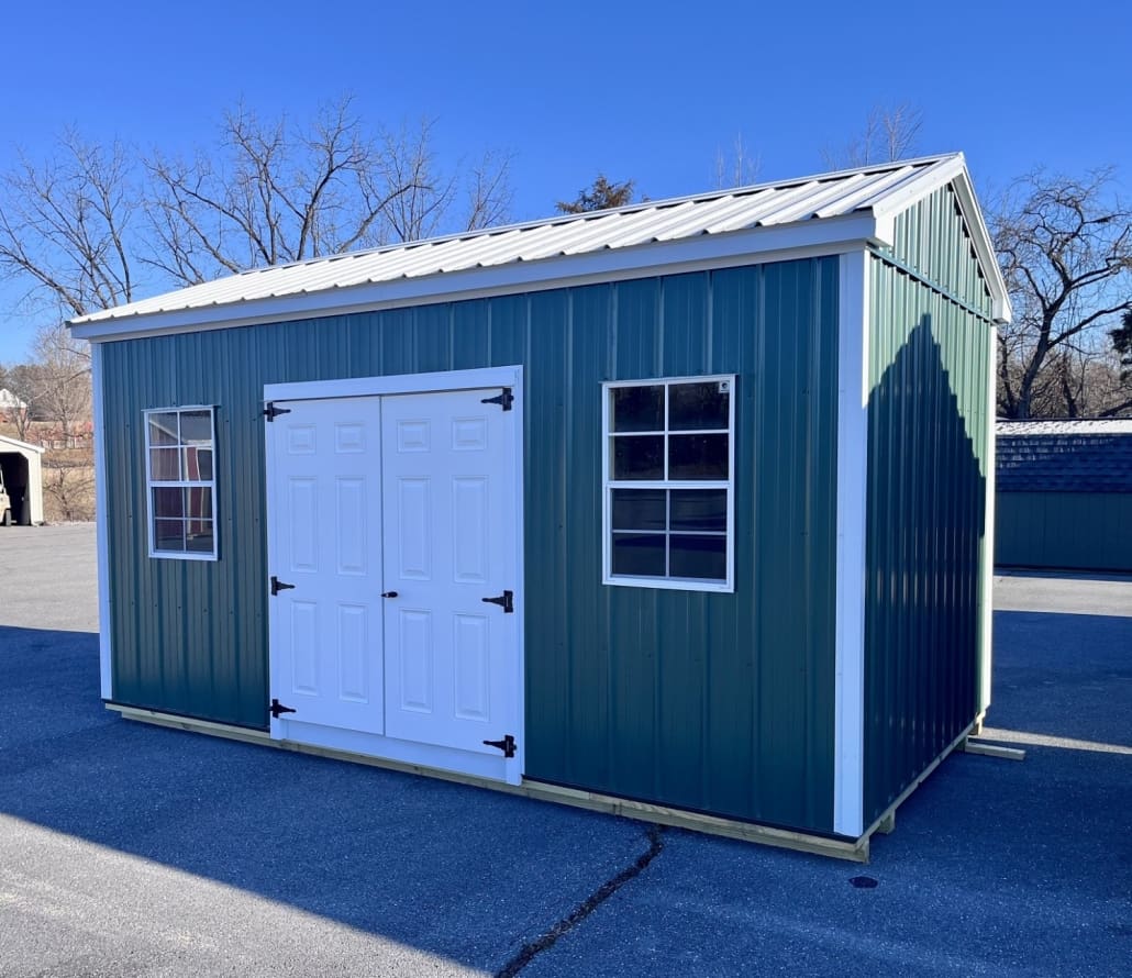 10x16x8 Metal Sided Cottage 4197-H (SOLD) - Valley Structures