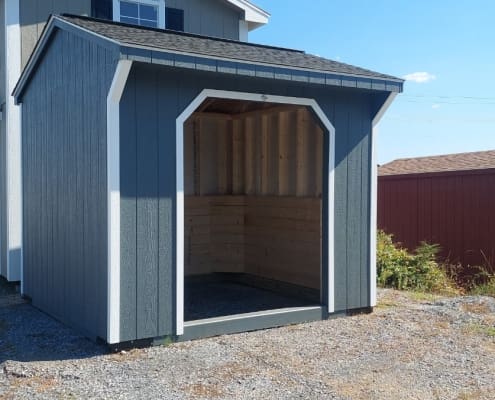 10x10 8ft sidewall Run In Shed Stock#2027-W 3