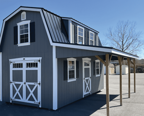 Attic Barn With Dormer and Lean-to