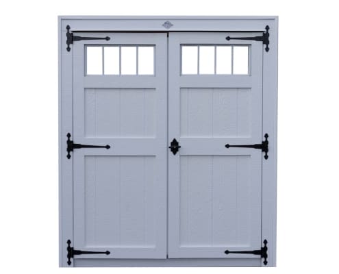 Transom Wood Double Doors