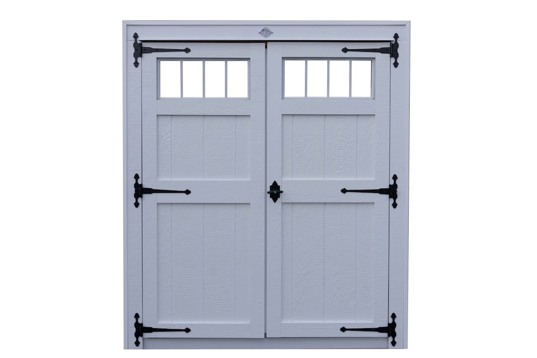 Transom Wood Double Doors