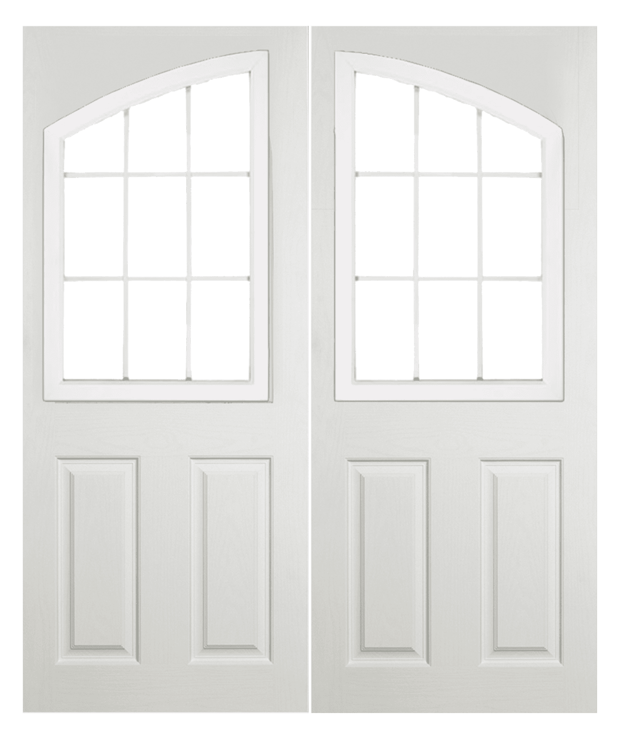 22X36 9-Lite 1/2 Arch (Pair)