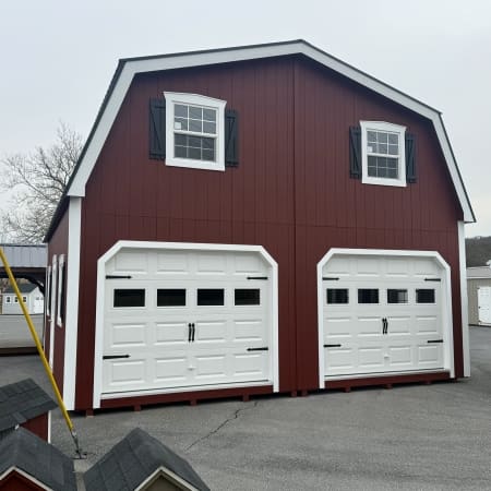 24x28 Double Wide Garage H2855 (SOLD) - Valley Structures